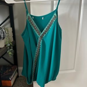 Boutique size medium tank, teal